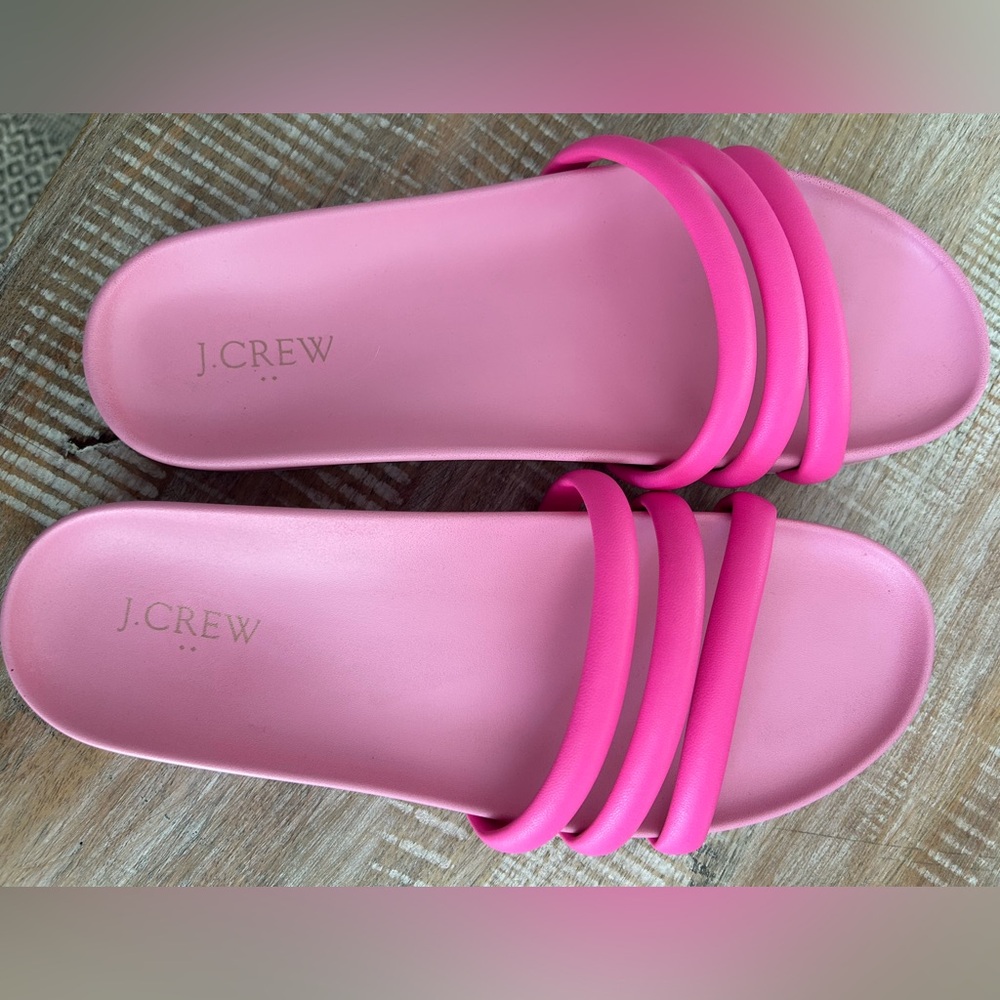J Crew pink slides size 10 NWOT